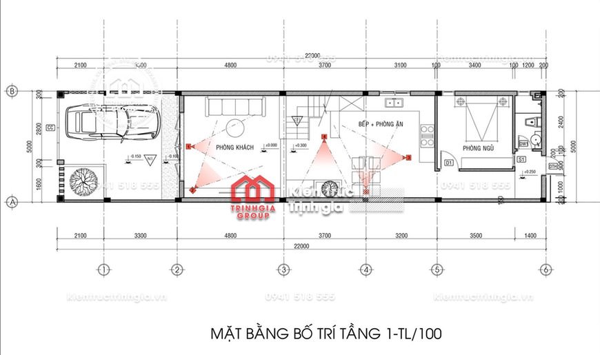 mặt bằng nội thất nhà ở